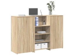 Vidaxl Balcão Recepção 155x50x103,5 Cm Madeira Carvalho Sonoma