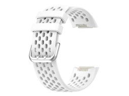 Lurelia Pulseira De Silicone Branca, Compatível Com Fitbit Charge 5, Acabamento Moderno