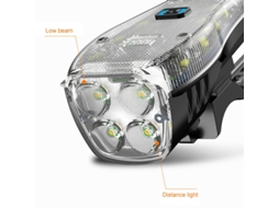 Branco bikight Farol Bicicleta 4 Leds Grandes 2000mah Feixe Duplo Ipx5 4 Modos Tipo-c Buzina 120db