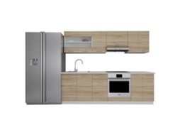 Cozinha Equipada Com 8 Peças Móvel De Cozinha 240cm Esilo Vcm