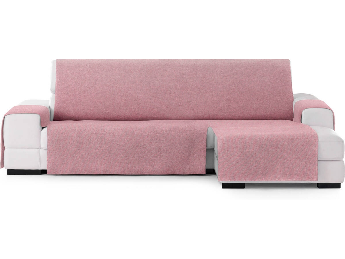 Capa de Chaise Longue Direita EYSA Extra Prática Premium Valeria Tecido Elástico (291 x 80 x 220 cm - Poliéster e Algodão - Rosa)