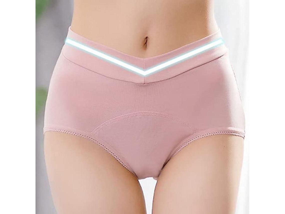 2026-calzoncillos De Algodón Anti-fugas Para Incontinencia Urinaria Y Menstruación Absorbentes Btt L Rosa