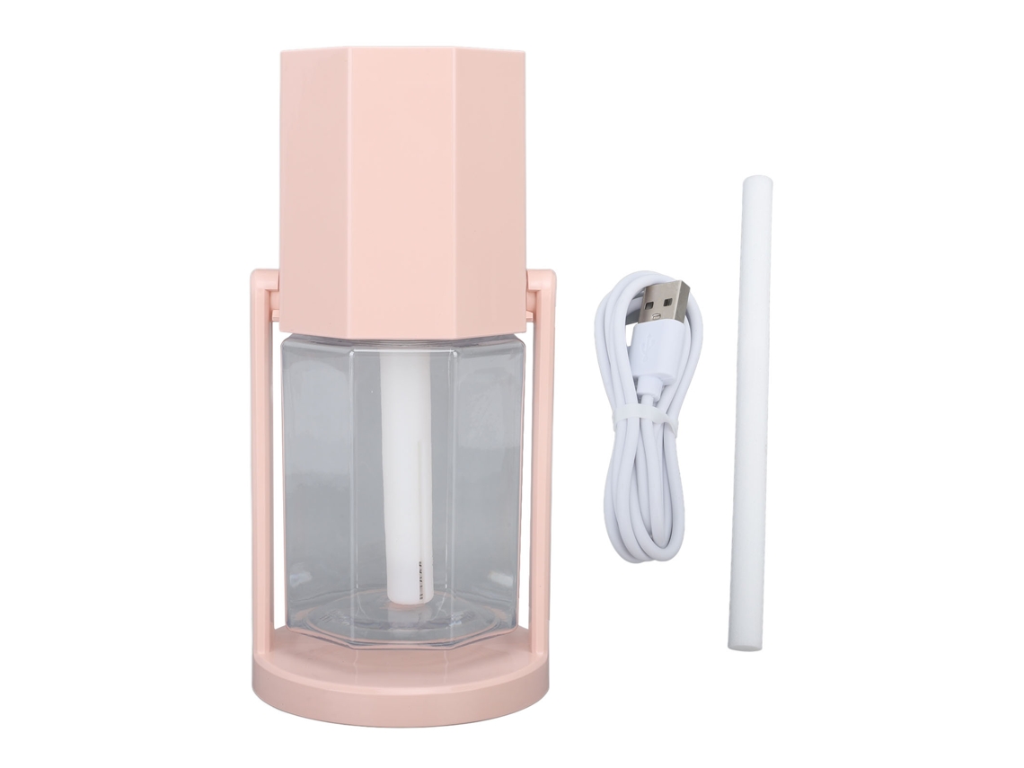 Umidificador Laxiscreed Duplo Para Carro E Casa, Rosa, Com Luz Ambiente E Porta Usb