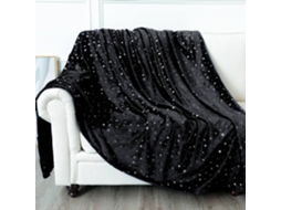 Manta Para Sofá, Manta De Microfibra Espessa E Ultramacia, Ideal Para Todas As Estações.240x220cm Preto Hexinyigjly