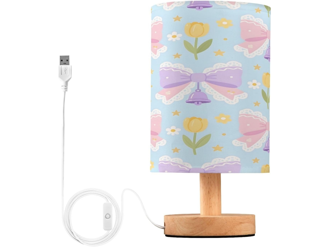 Abajur De Cabeceira Em Formato Nó Para Quarto, Com Portas De Carregamento Usb C, Luminária De Mesa Cabeceira, Luminária