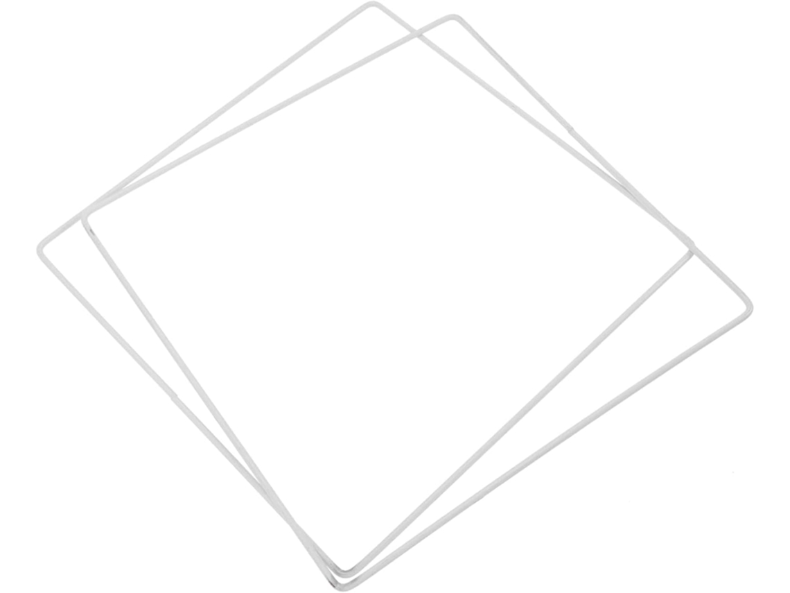 Anel Quadrado de Folha de Flandres, Suporte Simples e Elegante, Conjunto de 2 Peças, Fácil Substituição. SFUSHOS