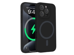 (preto, Iphone 13 Pro Max) Capa Para Iphone, Silicone Líquido, Proteção Para A Lente, Forte Fixação Magnética.