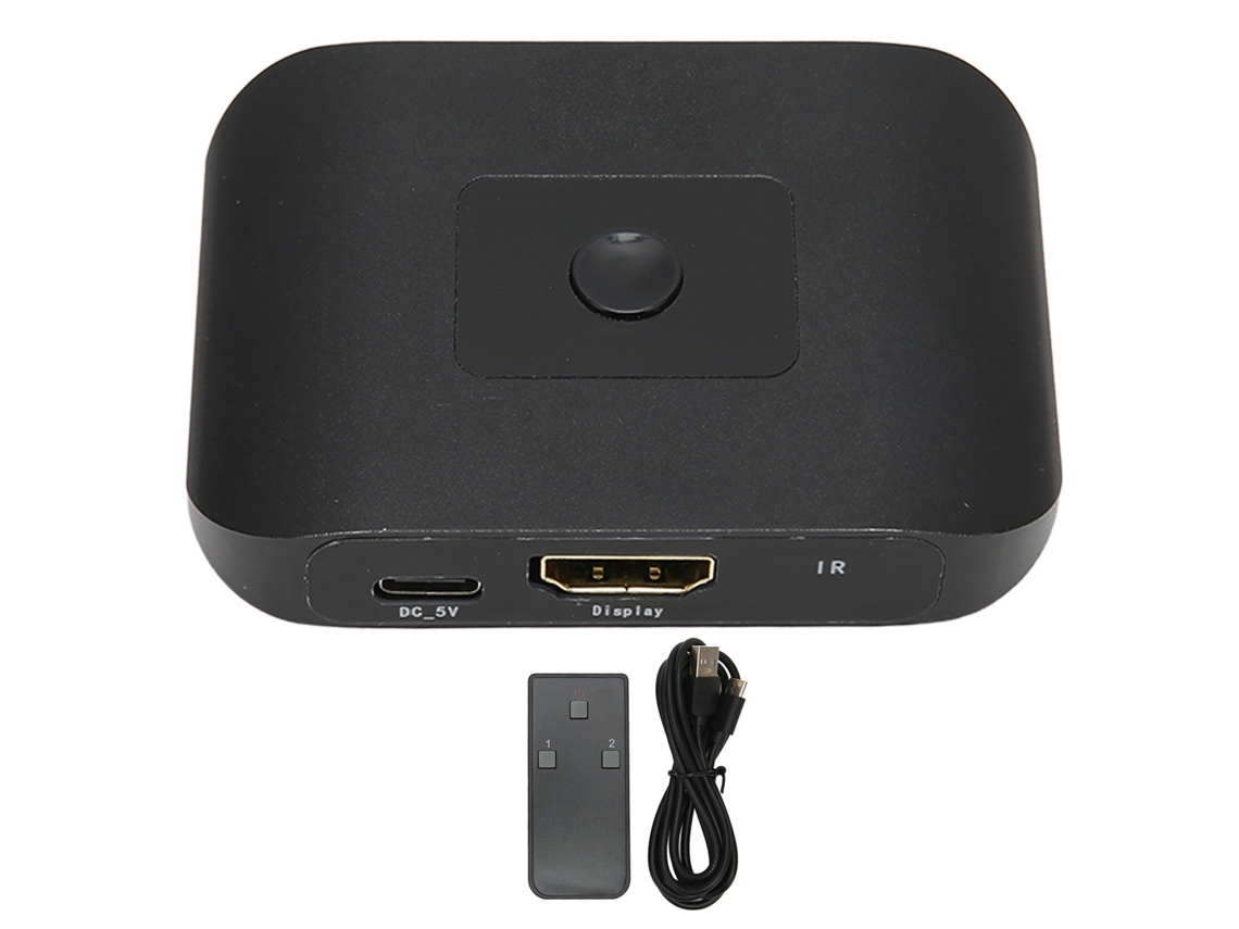 Switch/splitter Mali Hd Multimedia Interface 2.1 2 em 1 com controle remoto 8k 60hz
