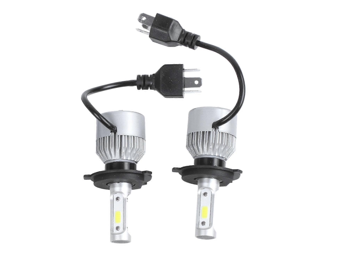 2 X Lâmpadas Led S2 H4 72w 8000lm Farol Carro 6000k Branco Automático