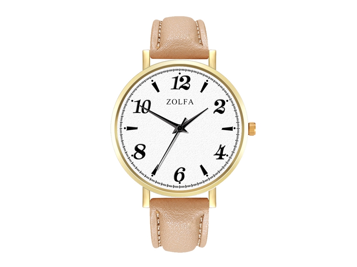 Reloj De Cuarzo Elegante Casual Unisex Para Pareja Regalo (beige)
