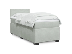 Vidaxl Cama com Molas/colchão 90x190 Cm Veludo Cinza claro