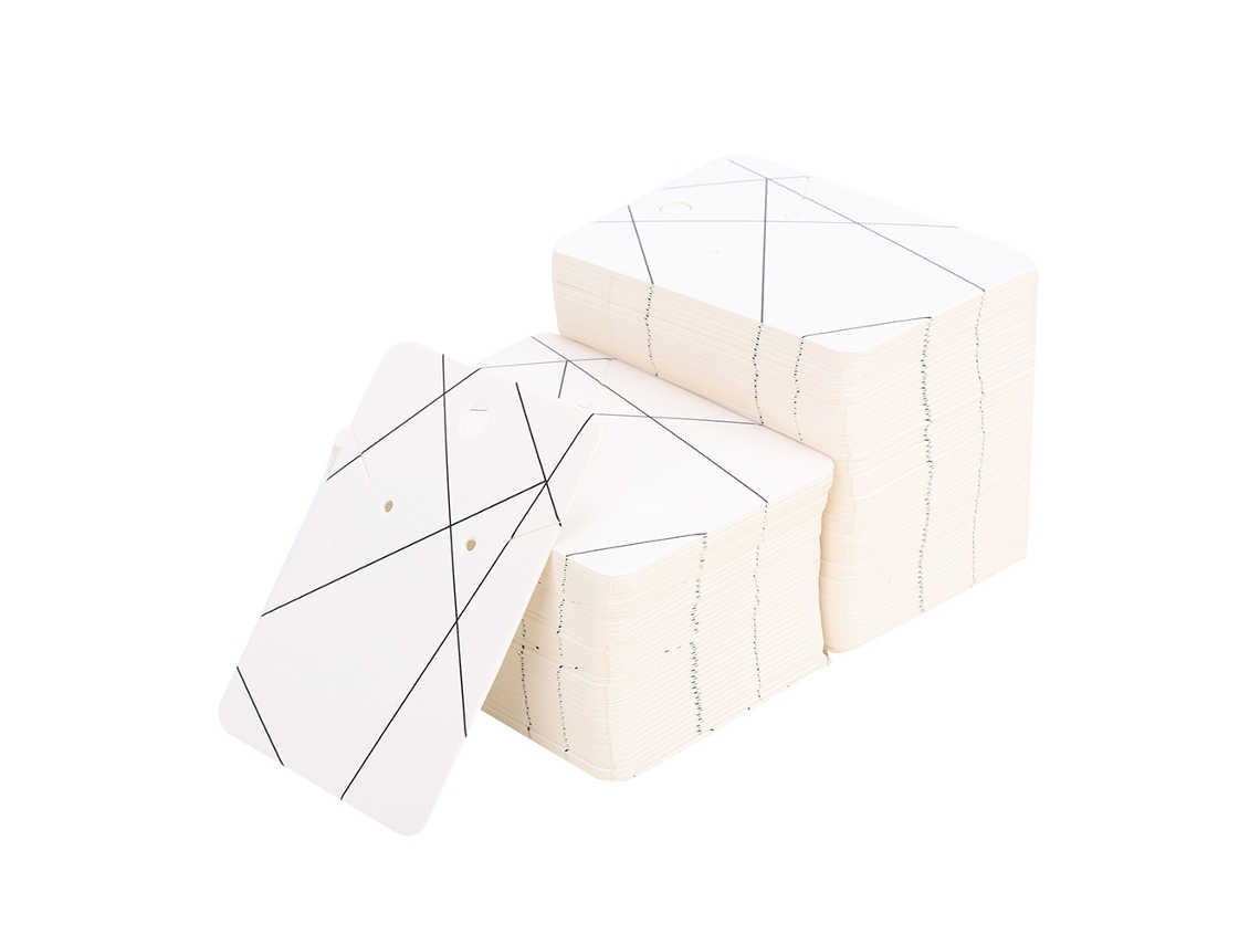 100 Unidades Cartões De Exibição Para Ouvido E Colar 7.25x2cm Artesanato Diy