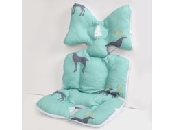 Almofada De Suporte Para Carrinho Eifson Malha 3d Com Elástico 34x79cm - Veado Verde