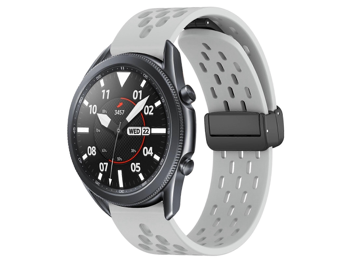Pulseira De Silicone Dobrável De 22 Mm Com Fecho Magnético