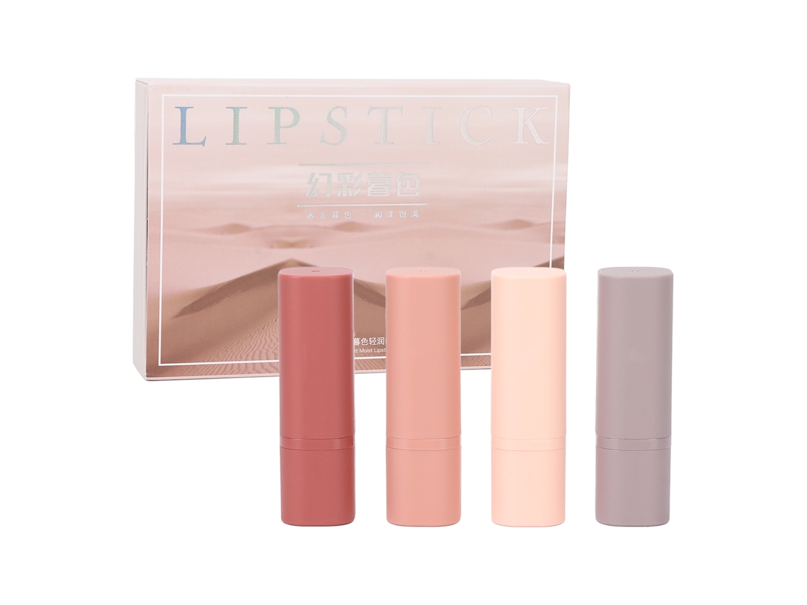 Kit De Batons De Lábios Para Mulher 4 Cores Longa Duração Hidratante Maquiagem Labial Presente 14.8g