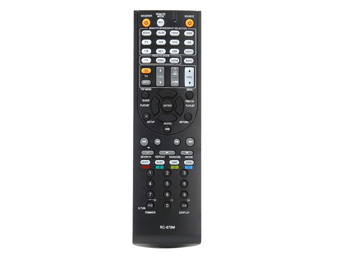 Controle Remoto Rc-879M para Onkyo Receptor Av de Substituição Controle Remoto para Onkyo Tx-Nr535 Tx-Sr333 Ht-R393 Ht-S3700