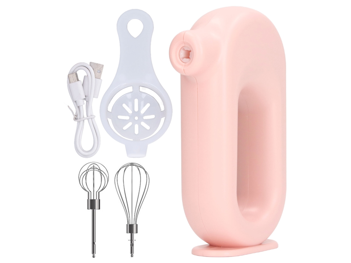 Batedeira Elétrica Usb 4 Níveis Ajustáveis Batedor de Ovos Frother de Leite Portátil Rosa S/MARCA