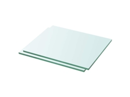 Vidaxl Prateleiras 2 Pcs 30x20 Cm Vidro Transparente
