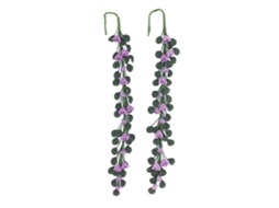 Primerox 2pcs Miniatura de Balanço com Videira de Rosa 1:12 para Casa de Bonecas Decoração Diy Roxa