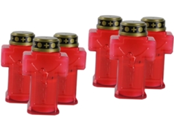 Conjunto de 6 Lâmpadas Eletrônicas Sem Chama para Decoração de Cemitérios e Jardins SFUSHOS