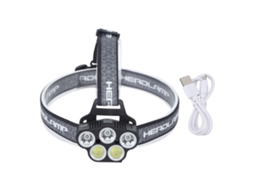 Lanterna Frontal Led Recarregável de Alta Potência com Indução para Pesca, Camping, Hiking, Skiing | S/MARCA