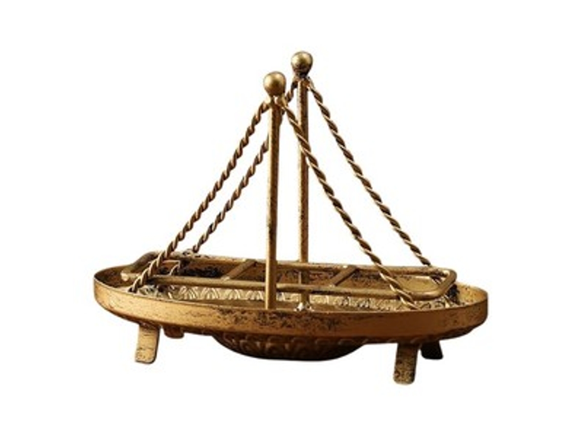 Porta Guardanapos Dourado Em Formato De Barco Para Mesa, Organizador Decorativo De Toalhas De Mão Zeuxo