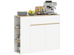 Armário de Cozinha ZENCORE SERVICES moderno, 1 gaveta, compartimento aberto, 105x39x83cm, branco