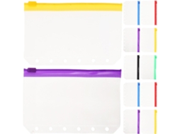 Envelopes Pvc Com Ziper 6 Furos, 30 Unidades, Para Folhas Avulsas