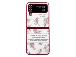 Capa Para Celular Samsung Galaxy Z Flip5 Com Estampa De Flores Desenhadas À Mão