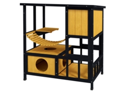 Casa de Gato Externa 84,5×60×88cm, Resistente Ao Tempo, e Natural Verde