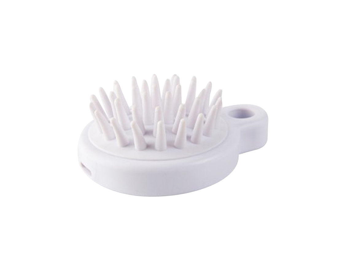 Escova De Massagem Para Cabelo E Couro Cabeludo Com 37 Dentes De Pe Duro Branco Para Lavagem E Massagem Capilar