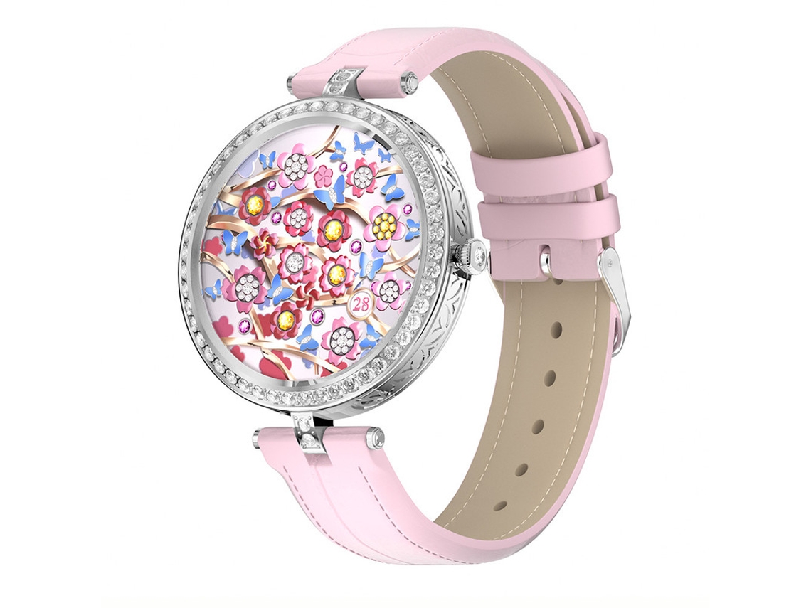 Lançado Smartwatch SHAH ARPAN Gt10 Bluetooth com Monitoramento de Chamadas e Informações de Saúde Rosa Prata