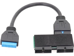 Hub Usb 3.0 De 19 Pinos Com Chip, Design Cabo Modular, Extensão Dados