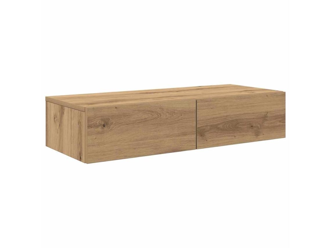 Wall Shelf, Wall Shelves Vidaxl Marrom Madeira Processada (80 X 33 X 17 Cm)