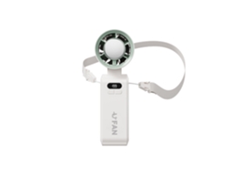 Função de Resfriamento 5000mah Velocidade do Ventilador Ajustável Ventilador de Pescoço Usb Dobrável MDUG (branco)