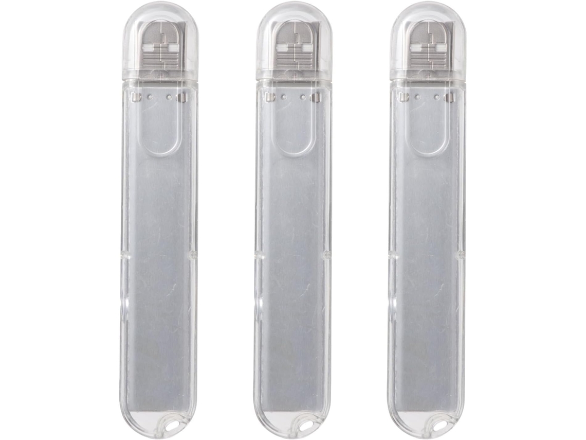 Conjunto de 3 luzes noturnas LED USB Homoyoyo, luminária de mesa de plástico branco com ampla iluminação e brilho.