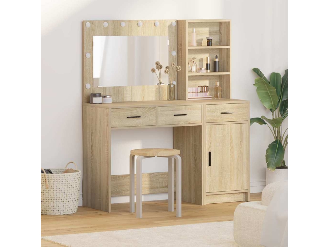 Vidaxl Mesa De Vestir 2 Unid. Castanho 78,5 X 41 X 135 Cm