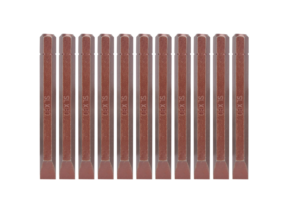 KIT de 10 Pontas de Chave Fenda Impacto Liga Aço Magnético 80mm
