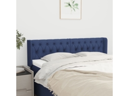 Cabecero con Alas de Tela 147x16x78/88 Cm Azul