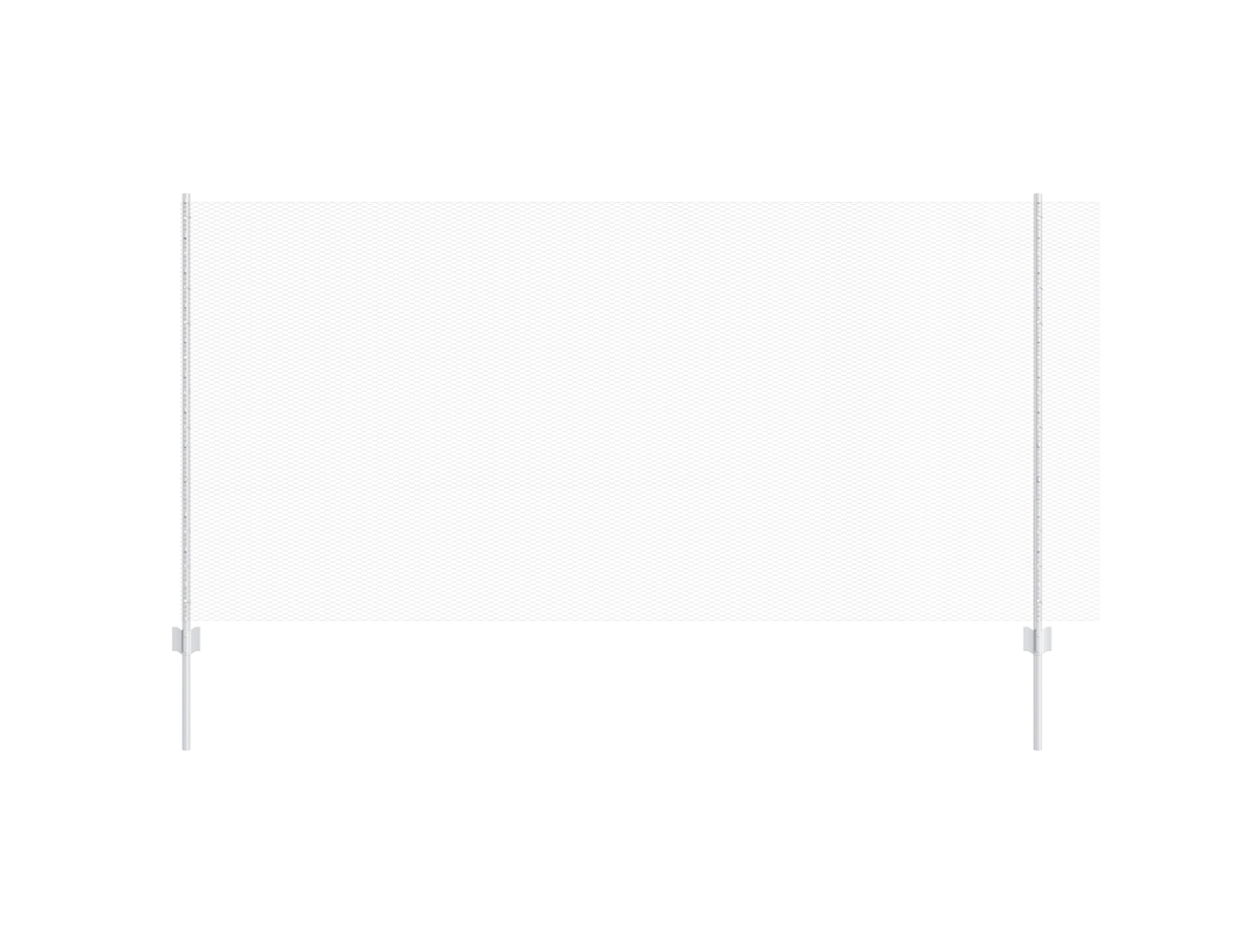 Conjunto 1 Painel De Cerca Vidaxl Prateado Aço (25 X 1,2 M)