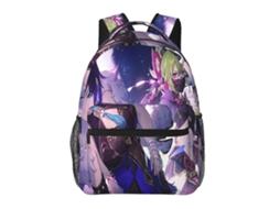 Mochila De Estudante Genshin Impact J183, Durável E Leve, Com Alça De Ombro Impermeável E Respirável. Olysi Shop
