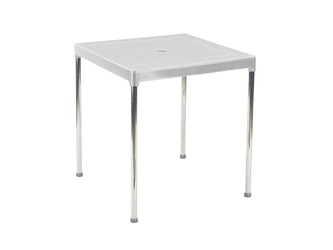 Mesa apilable 70x70 cm aluminio blanca 4026/1