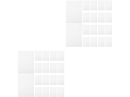 Pacote com 100 Garneck Folhas de Papel Autoadesivo em Branco Refis Reutilizáveis Dupla Face para Fichário Ar