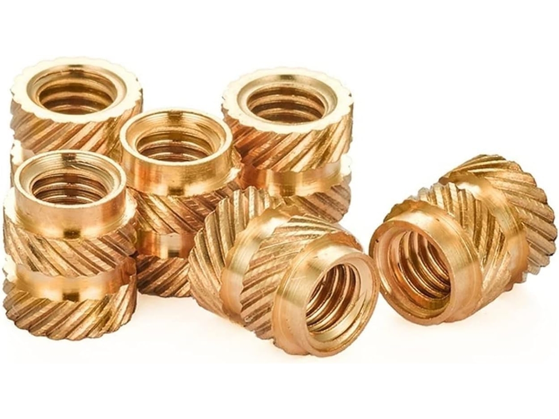 Chifres de Bronze Antigo, Chifres de Metal, Inserto de Latão M4 para Fusão A Quente, Insertos de Latão Serrilhado