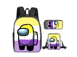 Conjunto Escolar 3 Peças Com Mochila E Estojo