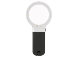 Lupa Magnificadora Com 10 Leds Portátil 3x Para Mesa E Mão
