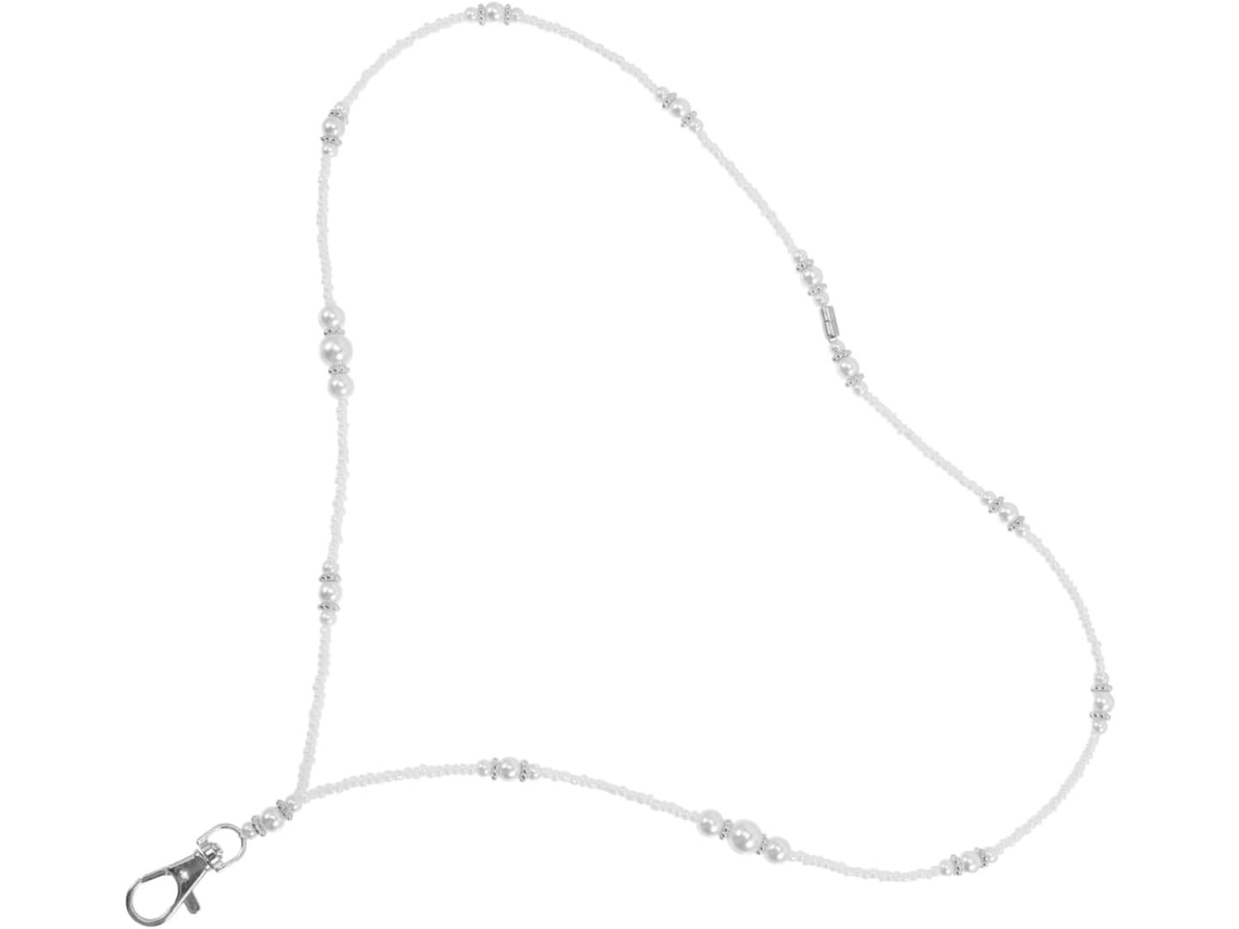 Lurelia Cordão Crachá Ajustável Magnético Com Chaveiro Branco Para Escritório E Hospital