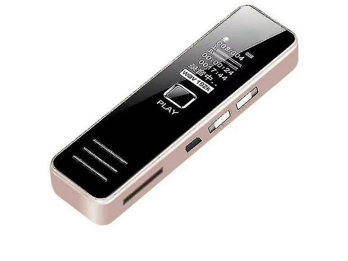 Lurelia Gravador De Voz Digital Com Reprodução Mp3, Cartão Tf/sd Para Reuniões, Aulas, Entrevistas - Rosa Ouro