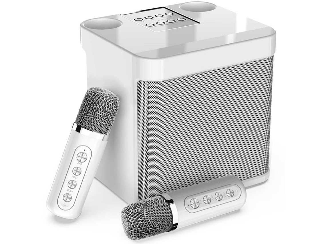 Máquina De Karaokê Para Adultos/crianças Alto Falante Portátil De Karaokê Bluetooth 3000mah Com 2 Microfones Sem Fio Sistema Pa De Som Hd Yizhood