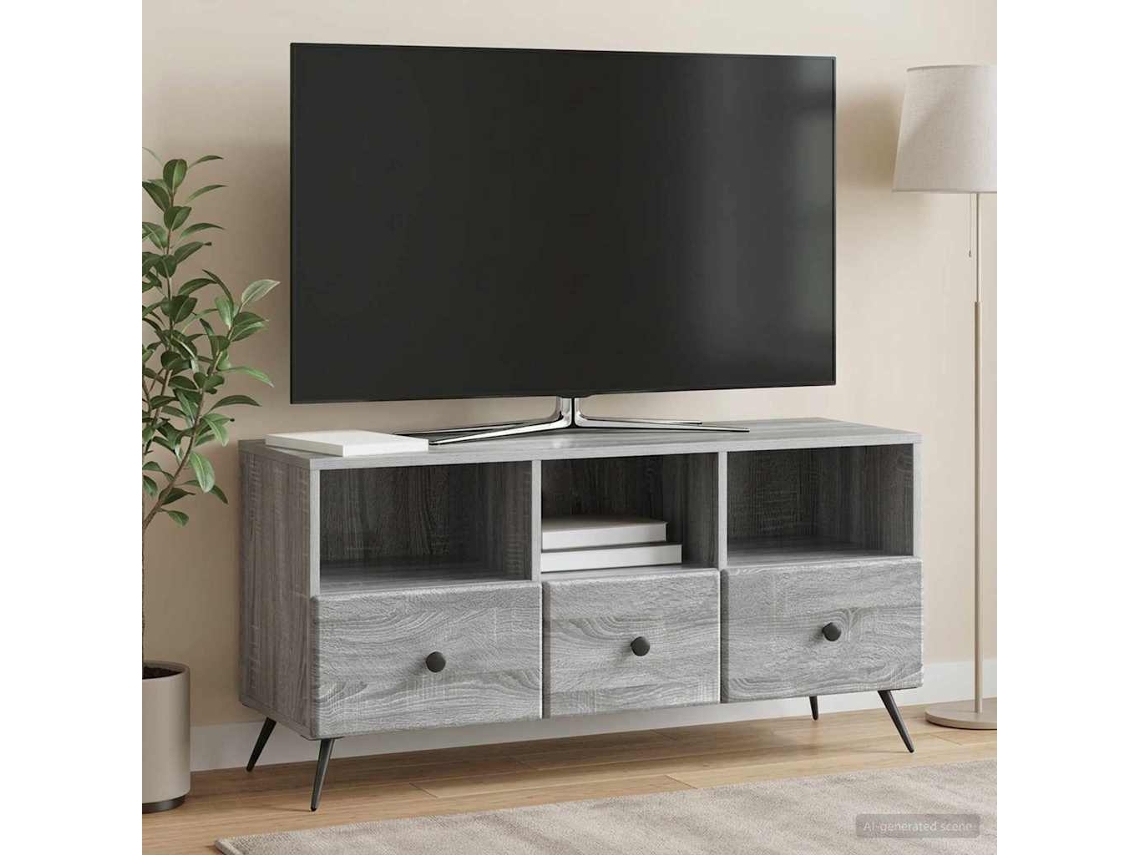 Vidaxl Gabinete para Tv com Gaveta Sonoma Cinzento 102 X 34,5 X 50 Cm